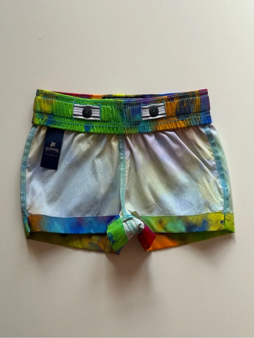Vilebrequin Baby Boy Bambi Bleu Batik Holi Party Swim Trunks - Size 12M